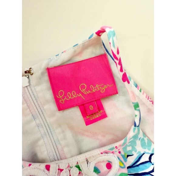 Lilly Pulitzer Multicolor Summer Remix‎ Patchwork Pearl Top Size 0 - Picture 4 of 6